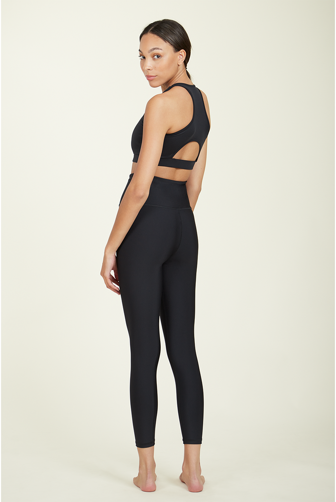 Over-Time Recycled Poly High Waist Legging in Black